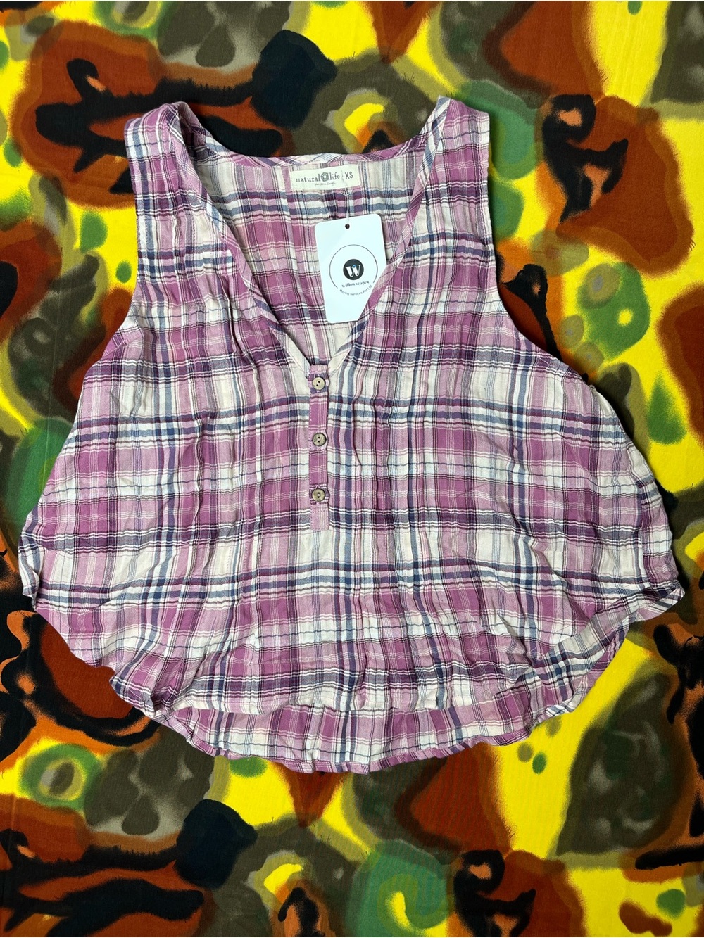 Pink Natural Life Tank Top Size XS